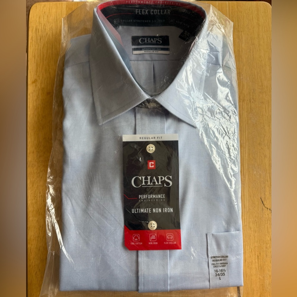 Chaps Men's Light Blue Dress Shirt
